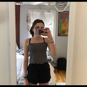black & white striped tank top